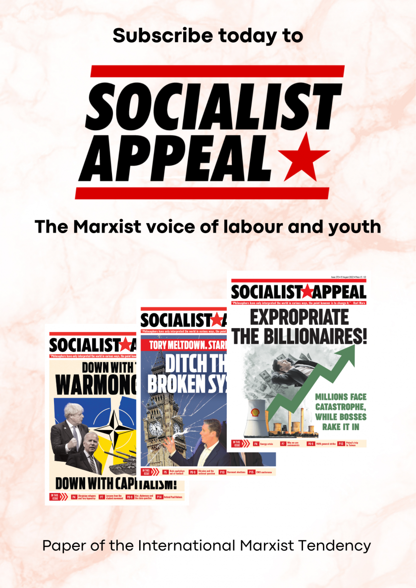Socialist Appeal Subscription - Wellred Books